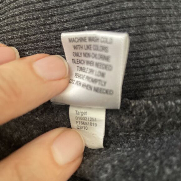 Converse One Star Sweater Women S Gray Cowl Neck Long Sleeve Tunic Ribbed Knit - Picture 7 of 8